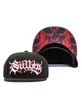 Sullen Men's Hurricane Snapback Hat Tattoo Skull Style Embroidered Baseball Cap
