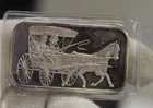 Vintage 1 oz .999 Silver Art Bar Stagecoach SilverTowne