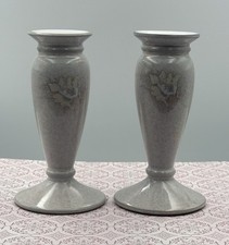 Denby Pottery Tasmin Large Candlesticks 1990s.