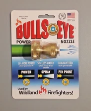 Bullseye POWER NOZZLE Adjustable High Pressure Water Hose Firefigher Nozzle NEW