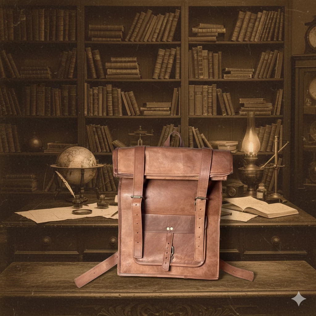 Backpack Goat Rucksack Travel Vintage Genuine Brown Large Messenger