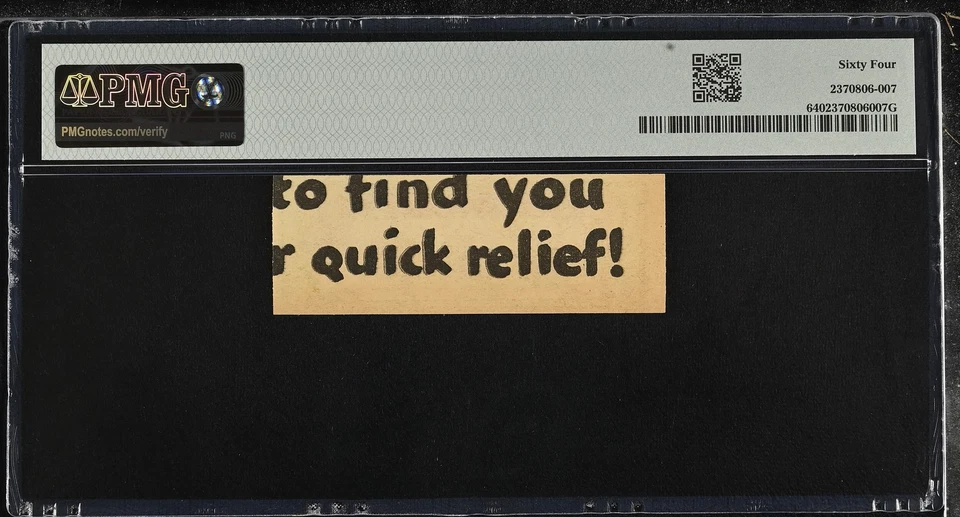 Lucky Bucks Version Release: 1937 "Old King Cole" - PMG 64 Choice Uncirculated - Image 2 of 2