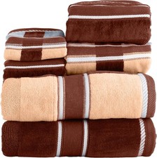 6 Piece Towel Set - 525 GSM 100 Cotton Bathroom Accessories - 2 Bath Towels, 2