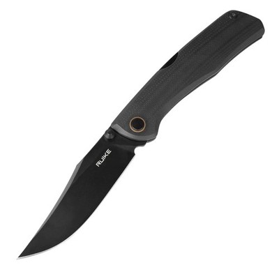 RUIKE P882 Folding Knife 3.25'' Black 12C27 Sandvik Steel Blade Black G10 Handle
