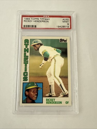 Rickey Henderson #230 1984 Topps Tiffany card