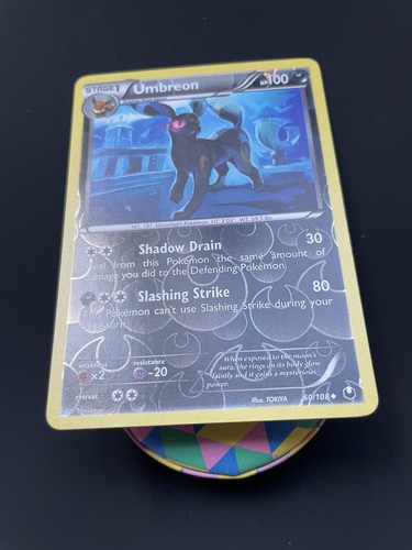 Pokemon WotC Dark Explorers Umbreon 80/108 Reverse Holo quasi nuovo mai giocato s - Foto 3 di 6