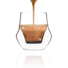 Propel Espresso Cups, Handmade Double-Walled Glass Coffee Mugs, Clear 2.5 oz,...
