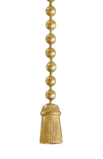B&P Lamp Antique Style "Tassel" Pull Chain, Antique Brass Finish