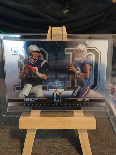 2024 Topps Signature Class Paramount Pairings PP-7 Tom Brady Drake Maye Patriots