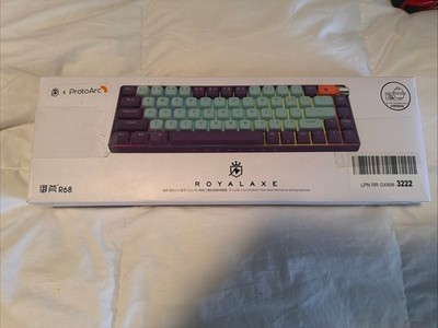 ROYALAXE X ProtoArc R68 Wireless Mechanical Keyboard Purple, Hot-swappable Wired