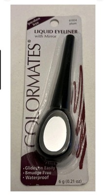 Colormates Liquid EyeLiner Cosmetics Plum 61914 w/mirror Waterproof