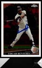 2009 Topps Chrome #77 Edgar Renteria Auto Signed IP San Francisco Giants