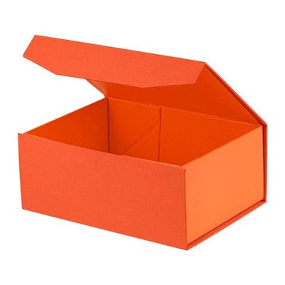 Upgrade 5PCS Orange Gift Box 9.5x7x4 Inches, Sturdy Gift Box with Lid for Gif...