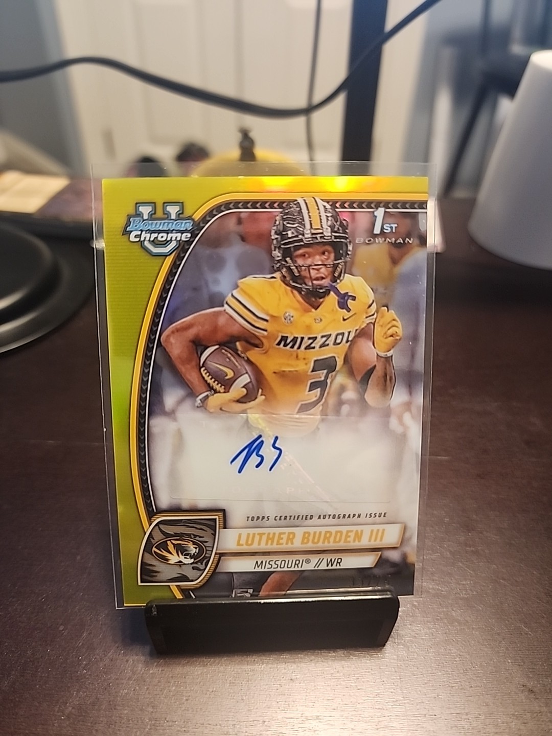 Luther Burden III /75 1st RC AUTO YELLOW  2024 Bowman U Chrome -  #PA-LBU 