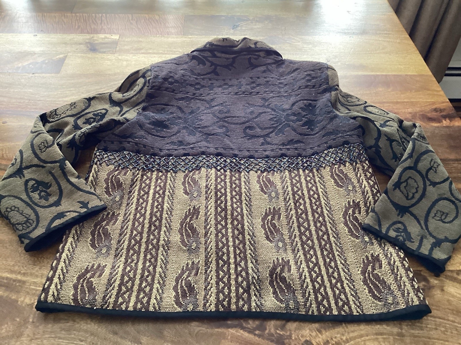 Vintage Allure Patchwork Lined Jacket /blazer Sz L - image 4