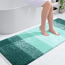 OLANLY Large Bathroom Rugs Mat 40x24, Extra Soft 40" X 24", Blackish Green
