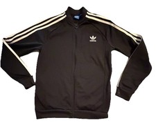 Adidas Originals Superstar Trefoil Lined Track Jacket Sz XL 15-16 Youth Black