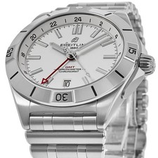 New Breitling Chronomat Automatic GMT 40 White Dial Men's Watch A32398101A1A1 2