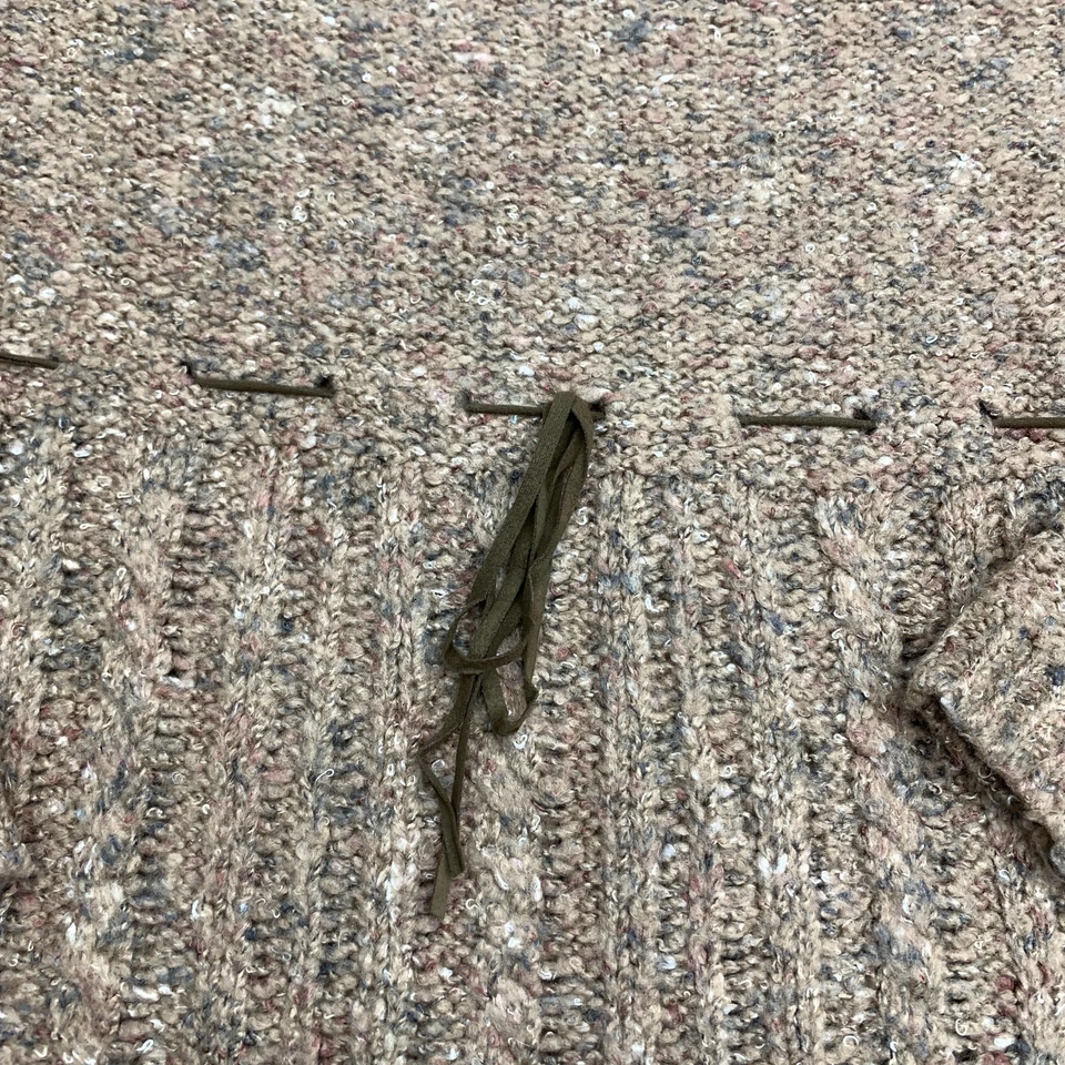 Suéter de punto jaspeado Architect XL tostado cuerda cintura cuello redondo Foto 2 de 4