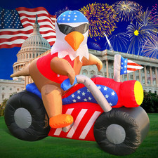 6 FT Patriotic Independence Day 4Th of July Memorial Day Inflatable Outdoor Deco