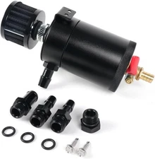 BARTOO Universal Oil Catch Can Tank 2 Port Billet aluminum Car... 