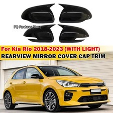 For Kia Rio 5 Iv 2018-23 Pair Car Sticker Rearview Side Mirror Cover Wing Cap