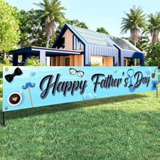 , Happy Fathers Day Banner - Xtralarge, 120X20 Inch  Happy Fathers Day Yard Ban