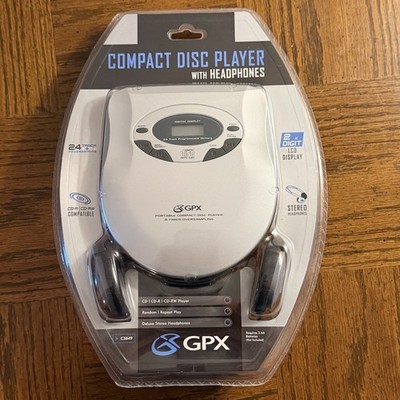 GPX C3849 Portable CD Player CD-R/RW, LCD Display, Programmable, Silver
