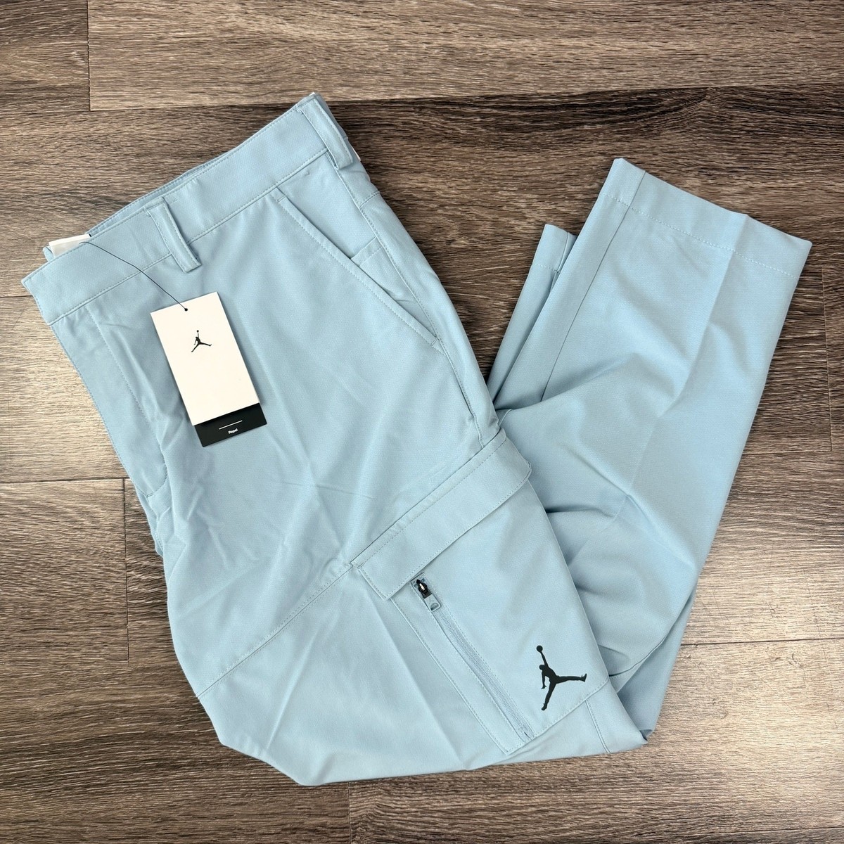 Nike Air Jordan Golf Men's 38x30 Repel Sky Blue Cargo Pants Slim