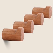 Wall Hooks for Hanging 4 Pack Rustic Towel Hooks Coat Hooks Wall Mounted Wood