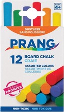 Board Chalk, Assorted Colors, 12 Count