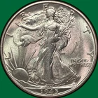 1945-S Walking Liberty Half Dollar Brilliant Uncirculated BU Coin #33430