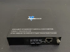 10Km Gigabit Ethernet 1000Mbps Single-Mode Media Converter SC Connector