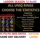 LADDER All Uniqe Rings ✅PC PS4 PS5 XBOX SWITCH✅ Diablo 2 Resurrected Items D2R