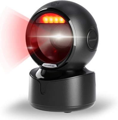 Automatic Omnidirectional Desktop Barcode Scanner, Hands-Free USB Wired QR Ba...