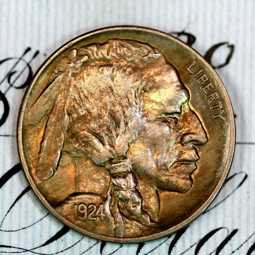 * 1924-D * NEAR+ GEM BU MS BUFFALO NICKEL * FROM ORIGINAL COLLECTION