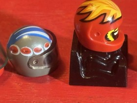 Lego Racers Helmet, Base & Head Lot From 4583, 4582, 4588, 8350 & 8389.