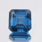 AAA Grade Natural Flawless London Blue Topaz Asscher Cut Loose Gemstone 9x9 MM