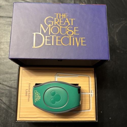 New Disney Parks Great Mouse Detective 35th Anniversary Green Magicband LE 1060