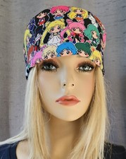 SAILOR MOON ANIME CHIBI MEDICAL NURSE SCRUB CAP  2 SIZE SELECTION 