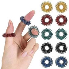 Acupressure Pain Therapy Finger Massager Circulation Ring 100 pcs Sujok Ring