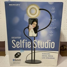Desktop Selfie Studio Vlogging Ring Light With Remote Read Description