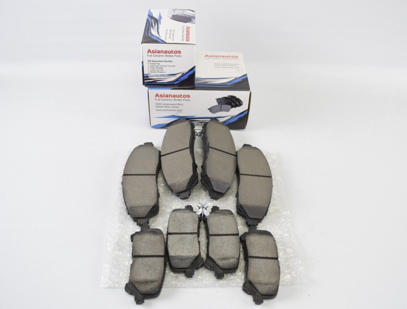 Asianautos Full Ceramic Front and Rear Brake Pads For Honda Ridgeline