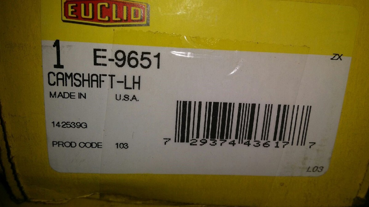 Camshaft E-9651 in Brake:Air - BY EUCLID | eBay