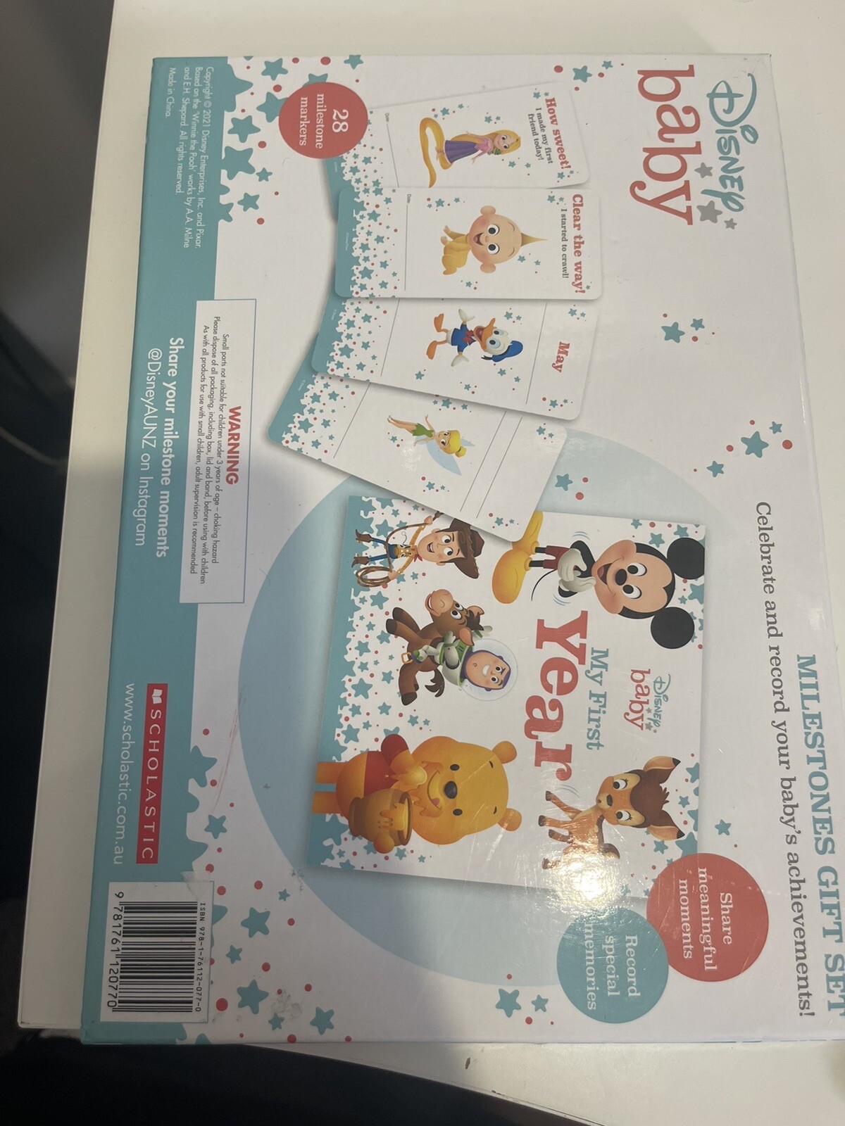 Disney Baby Book and Milestone Cards Gift Set by Not Available