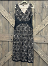 London Times Black Lace Evening Gown Long Sleeveless Formal Maxi Dress