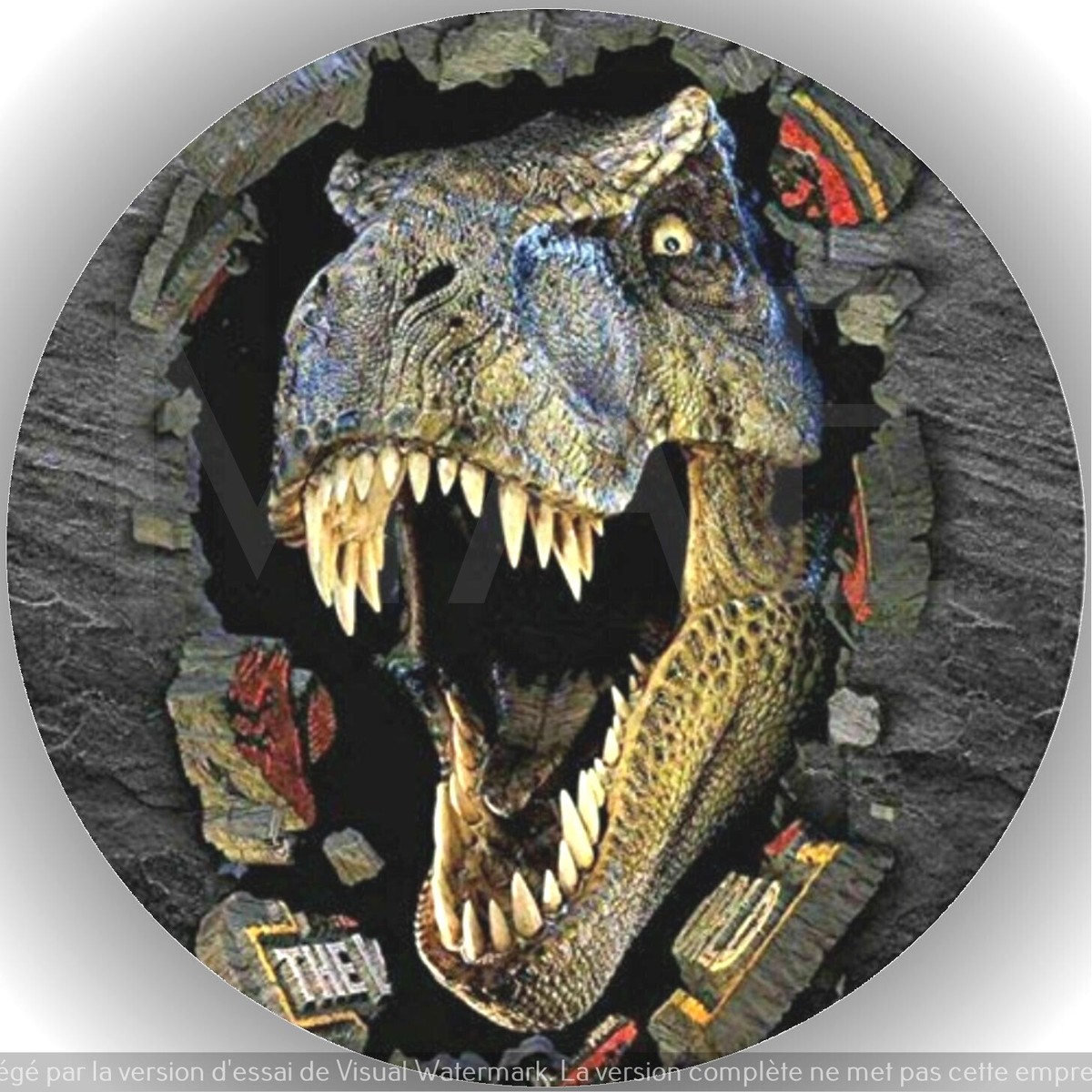Décoration De Gâteau Comestible Jurassic World - Disque En Azyme Diamètre 20cm - Neuf