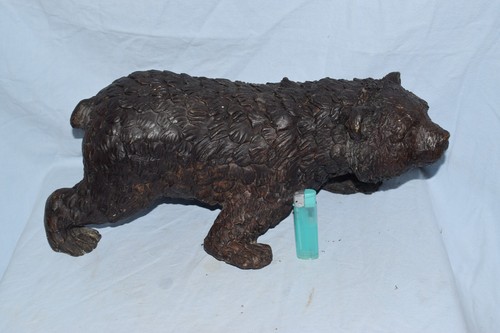 Braunbär Bronze schöne Antikpatina 42cm