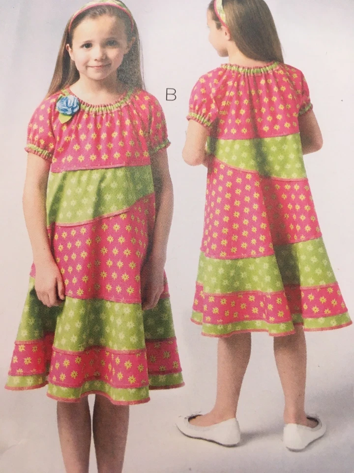 Kwik Sew K3944 Girls Dress Sewing Pattern XXS XS S M L Summer School Play Easy - Image 3 of 4