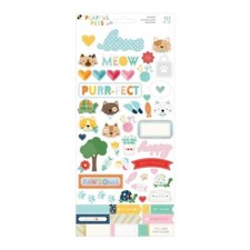DCWV Playful Pets Stickers - Cats 6 Pack